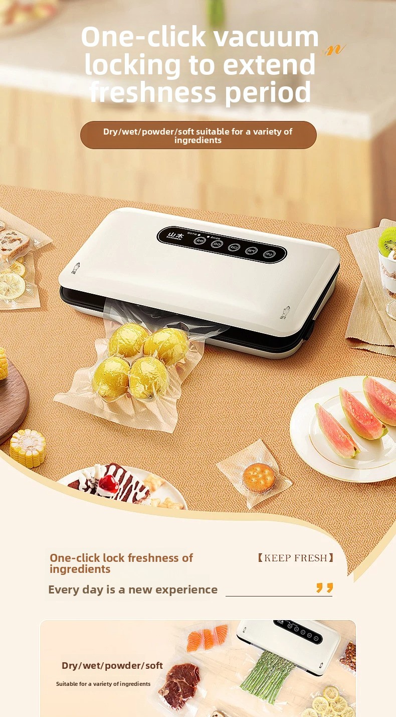 Food Snack - Mini Zgrzewarka Próżniowa Automatyczna Domowa Maszyna