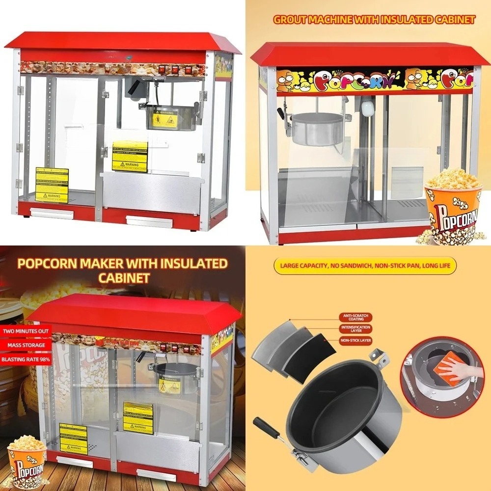 Food Processor Snacks - Profesjonalna maszyna do popcornu z automatycznym