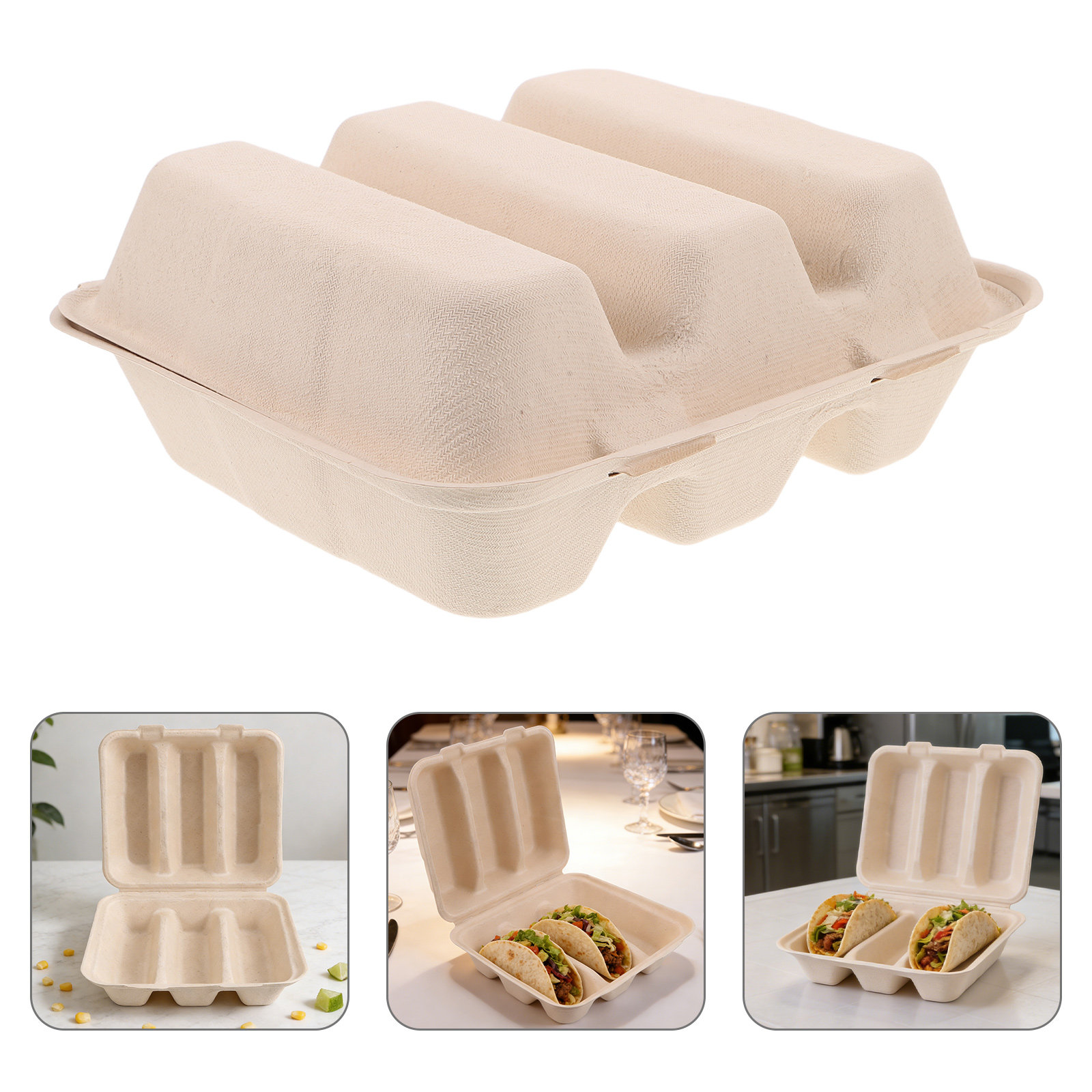 20 szt. Biodegradowalnych pude – Food Snacks With Fiber recenzja i cena